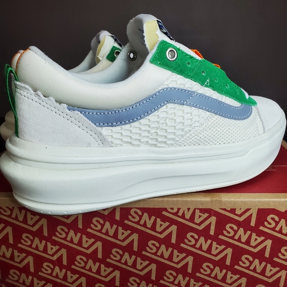 Vans Old Skool Overt Marshmallow/Multi Women Size 9, Men Size 7.5 - Picture 6 of 12